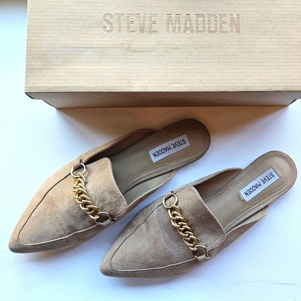 Steve Madden slip on Tan shoes